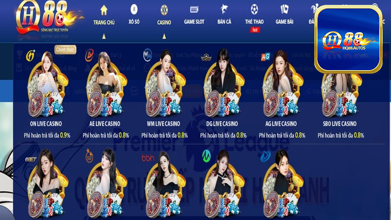 Chất lượng của sảnh live casino HQ88